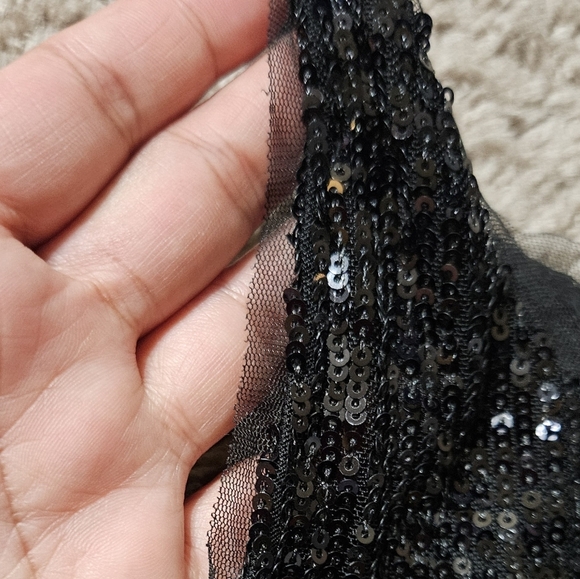 Zara Black Sequin Tank Top - Picture 8 of 11